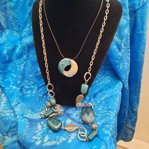 Teal Necklaces (2)